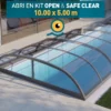ABRI OPEN & SAFE CLEAR 10 X 5 -Piscine Boutique abri open safe clear 10 x 5
