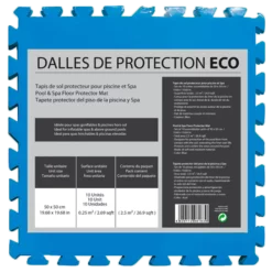 DALLES DE PROTECTION ECO BLEU 2,5m² 50 X 50 X 0,4 Cm (x10)