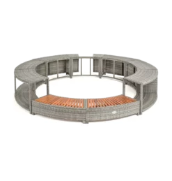 ENTOURAGE ROTIN GRIS SPA GONFLABLE Diam. 180cm 8 ENTOURAGE ROTIN GRIS SPA GONFLABLE Diam. 180cm -Piscine Boutique entourage rotin gris spa gonflable diam 180cm 1