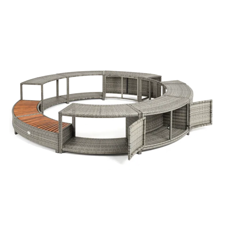 ENTOURAGE ROTIN GRIS SPA GONFLABLE Diam. 180cm 5 ENTOURAGE ROTIN GRIS SPA GONFLABLE Diam. 180cm – Image 3