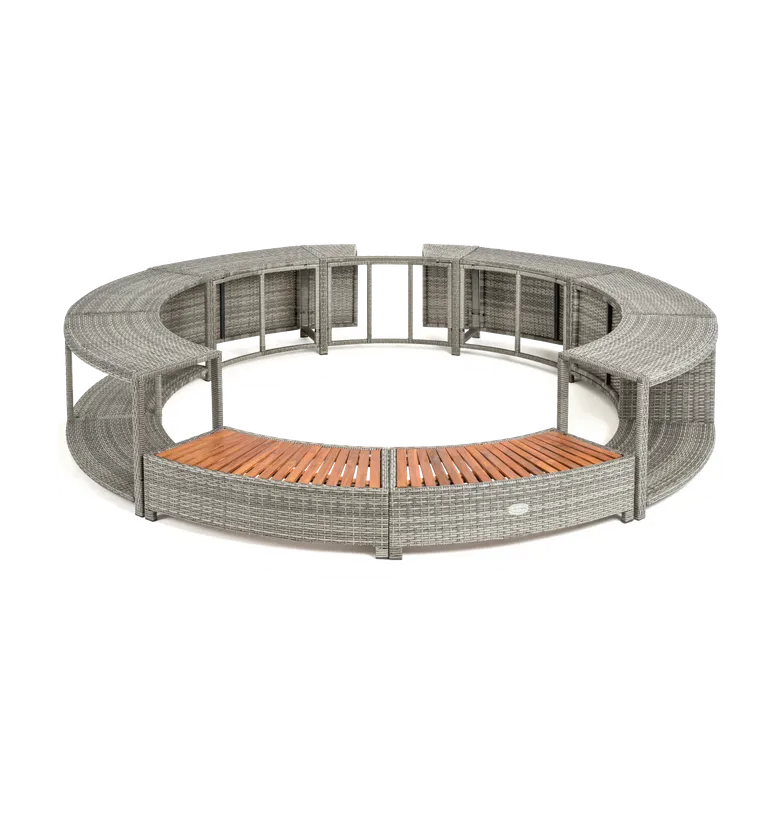 ENTOURAGE ROTIN GRIS SPA GONFLABLE Diam. 180cm 7 ENTOURAGE ROTIN GRIS SPA GONFLABLE Diam. 180cm – Image 5