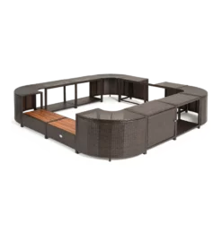 ENTOURAGE ROTIN MARRON SPA GONFLABLE 188x188cm 8 ENTOURAGE ROTIN MARRON SPA GONFLABLE 188x188cm -Piscine Boutique entourage rotin marron spa gonflable 188x188cm 1