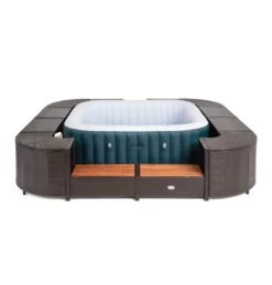 ENTOURAGE ROTIN MARRON SPA GONFLABLE 188x188cm 10 ENTOURAGE ROTIN MARRON SPA GONFLABLE 188x188cm -Piscine Boutique entourage rotin marron spa gonflable 188x188cm 3