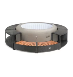 ENTOURAGE ROTIN NOIR SPA GONFLABLE Diam. 200cm 10 ENTOURAGE ROTIN NOIR SPA GONFLABLE Diam. 200cm -Piscine Boutique entourage rotin noir spa gonflable diam 200cm 3