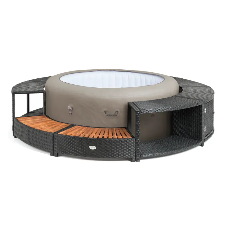 ENTOURAGE ROTIN NOIR SPA GONFLABLE Diam. 200cm 3 ENTOURAGE ROTIN NOIR SPA GONFLABLE Diam. 200cm