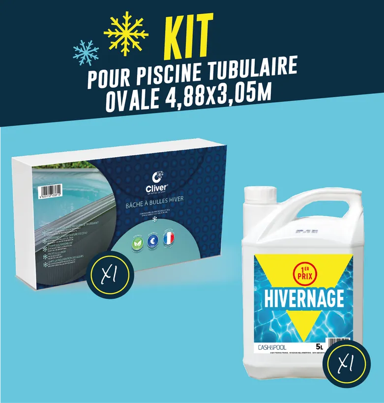 KIT HIVERNAGE TUBULAIRE OVALE 4,88 M X 3,05 M 3 KIT HIVERNAGE TUBULAIRE OVALE 4,88 M X 3,05 M