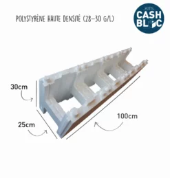 KIT PISCINE ENTERREE CASH BLOC URBAN 5x5 M + ESCALIER -Piscine Boutique kit piscine enterree cash bloc urban 5x5 m escalier 2