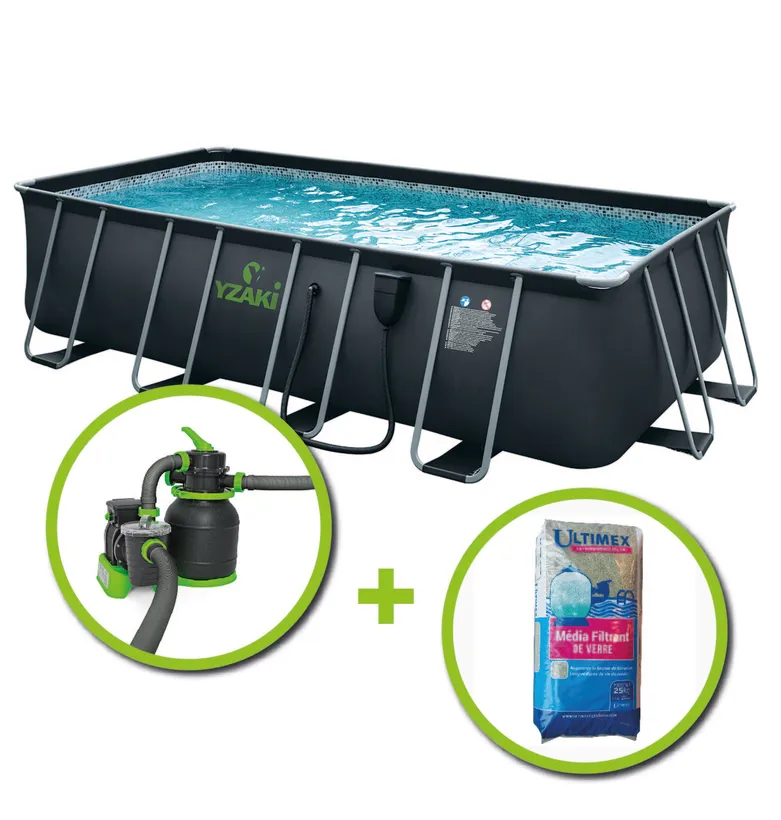 KIT PISCINE TUBULAIRE YZAKI 5,49x2,74x1,32m 3 KIT PISCINE TUBULAIRE YZAKI 5,49x2,74x1,32m