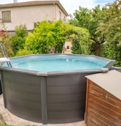 PISCINE ACIER 4,60 H 1,32 GRAPHITE -Piscine Boutique piscine acier 4 60 h 1 32 graphite 1