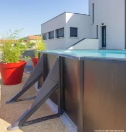 PISCINE ACIER 6,10x3,75 H 1,20 GRAPHITE -Piscine Boutique piscine acier 6 10x3 75 h 1 20 graphite 5