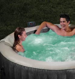 SPA GONFLABLE INTEX PURESPA BALTIK 4pl. GRIS -Piscine Boutique spa gonflable intex purespa baltik 4pl gris 5